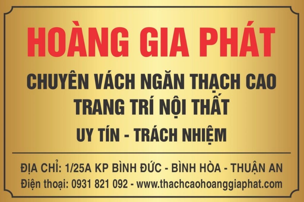 Bảng báo giá thi công trần vách thạch cao tại dĩ an , thuận an, bình dương