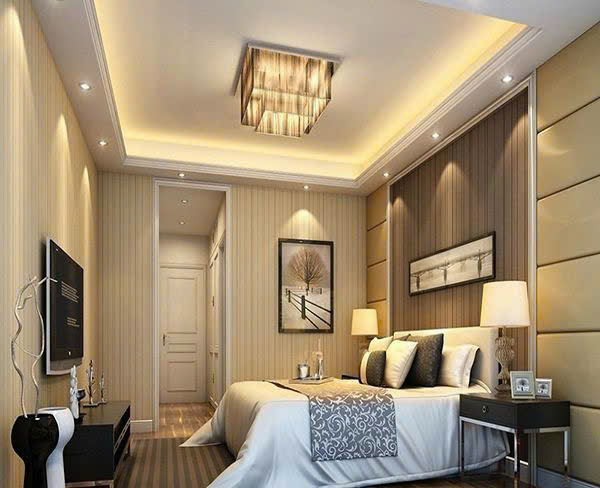 Trần thạch cao giật cấp phòng ngủ đẹp Trần thạch cao giật cấp phòng ngủ đẹp